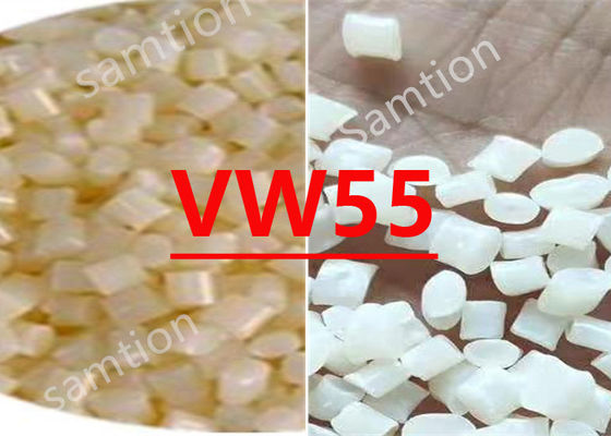 Sabic Cycolac VW55 resin is ABS. Flame retardant. Good indoor UV properties. Excellent moldability with no bloom. V-1/V-